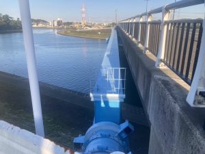 北九州市上下水道局　新西川橋水管橋（送水Φ900）外面更生工事